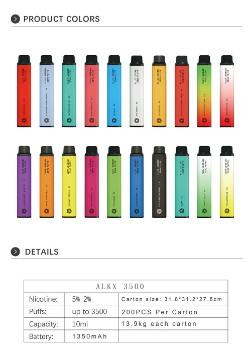 ALKX X006 3500 Puffs Disposable Vape 1350mAh Various Flavors Of Electronic Cigarettes