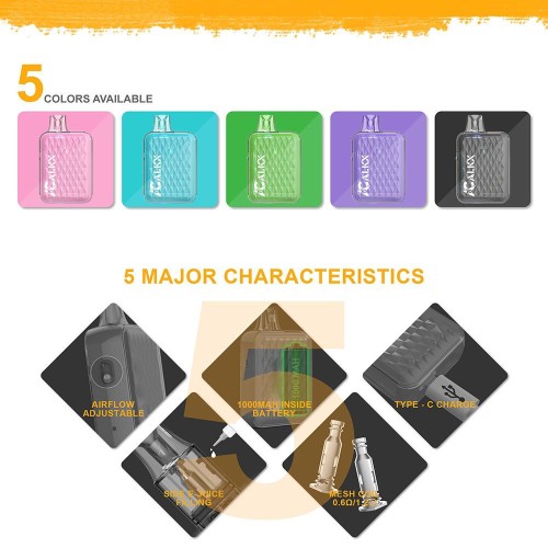 ALKX W012 Diamond Crystal Fashionable Removable Oil Filling Vape Reuse E-cigarettes